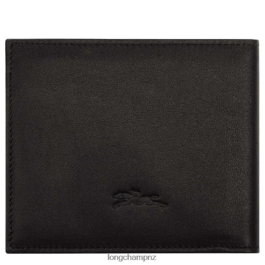 Men Black Longchamp sur Seine Wallet Leather Goods L064081127