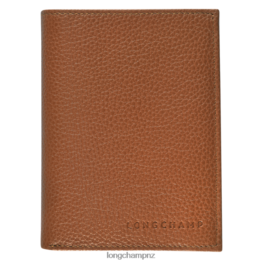Men Caramel Longchamp Le Foulonne Wallet Leather Goods L06408632