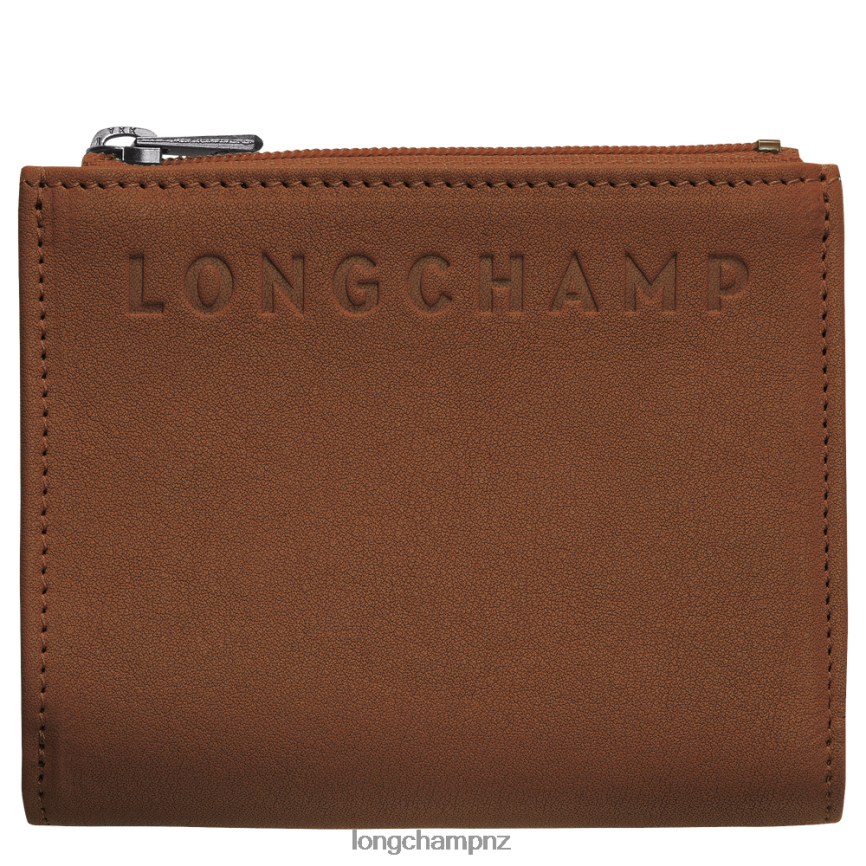 Men Cognac Longchamp 3D Wallet Leather Goods L06408625