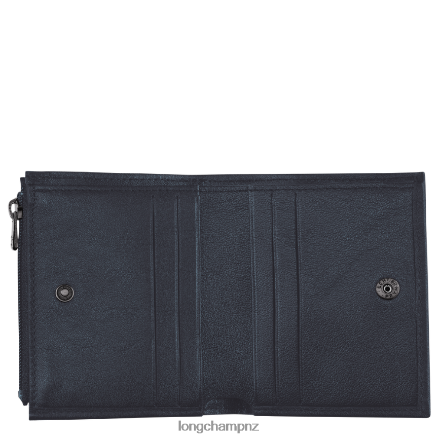 Men Midnight Blue Longchamp 3D Wallet Leather Goods L06408626