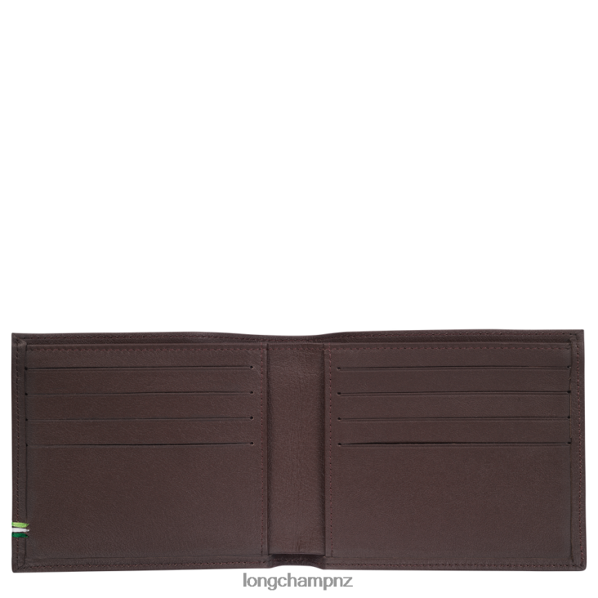 Men Mocha Longchamp sur Seine Wallet Leather Goods L064081128