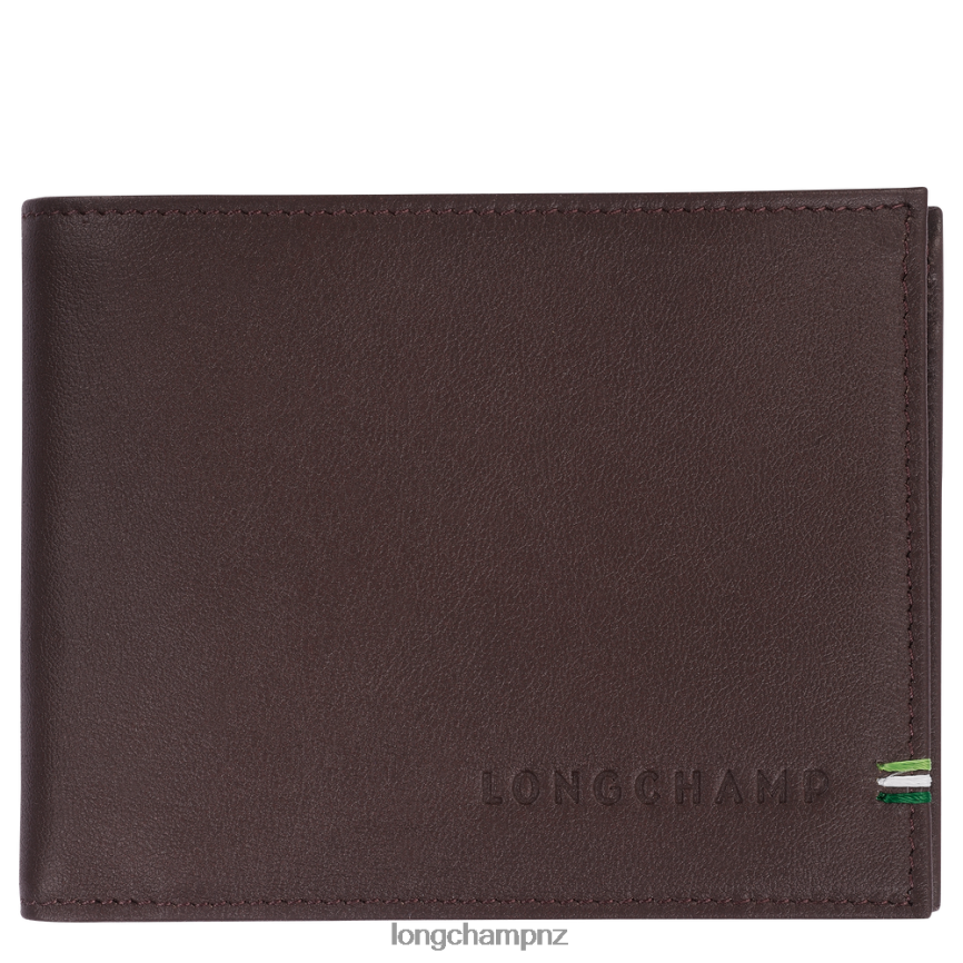 Men Mocha Longchamp sur Seine Wallet Leather Goods L064081131