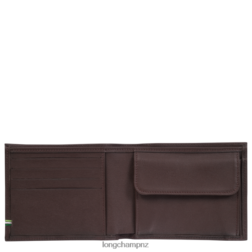 Men Mocha Longchamp sur Seine Wallet Leather Goods L064081131