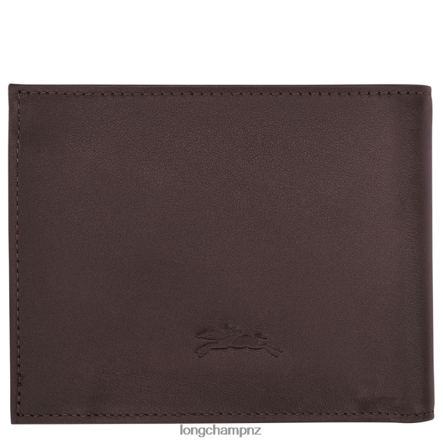 Men Mocha Longchamp sur Seine Wallet Leather Goods L064081131