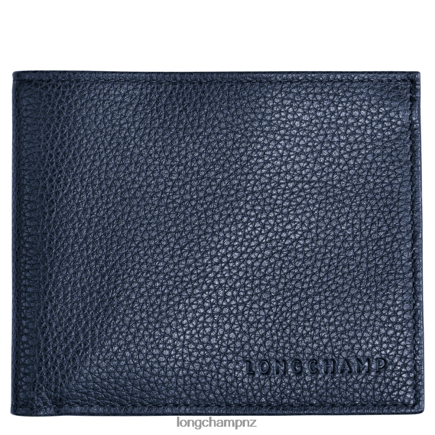 Men Navy Longchamp Le Foulonne Wallet Leather Goods L06408628