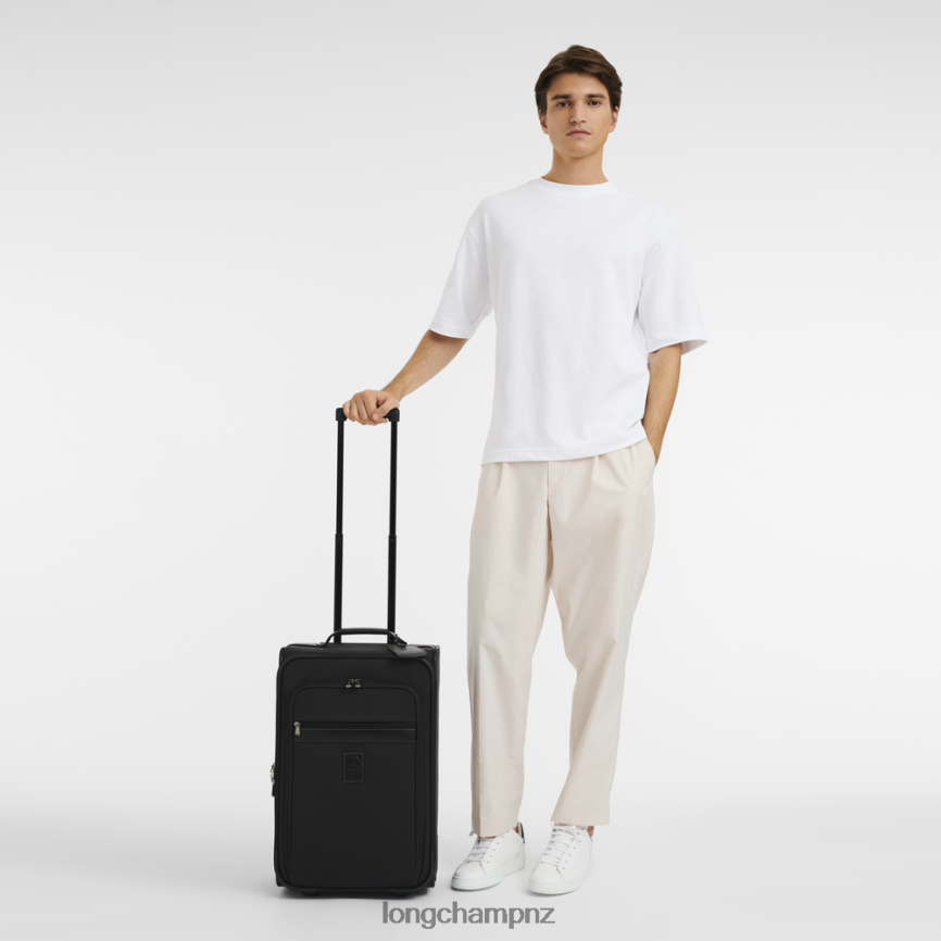 Men Black Longchamp Boxford Suitcase Bags L06408849