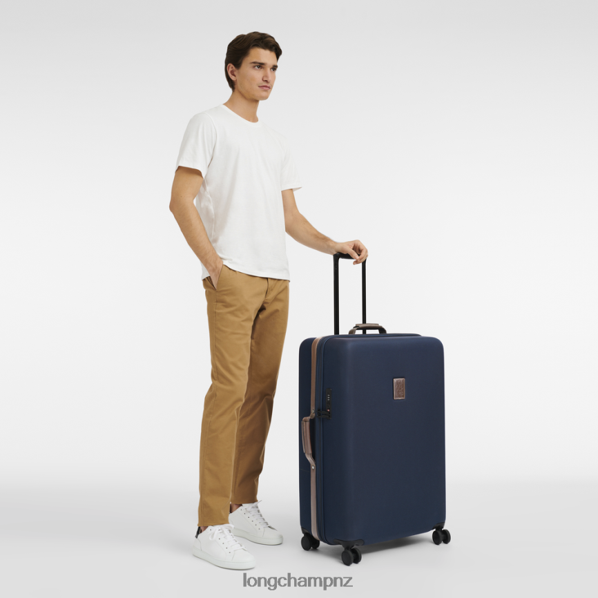 Men Blue Longchamp Boxford Suitcase Bags L06408845