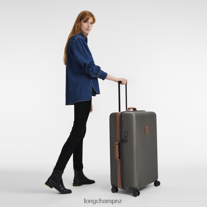 Men Brown Longchamp Boxford Suitcase Bags L06408844