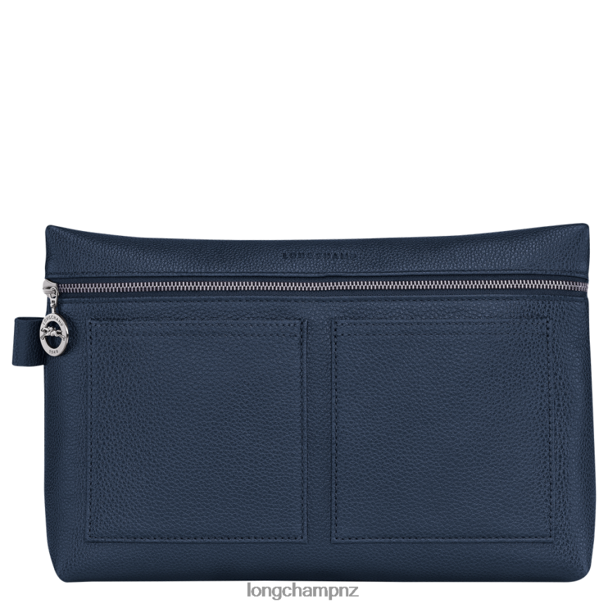 Men Navy Longchamp Le Foulonne Toiletry case Bags L06408871