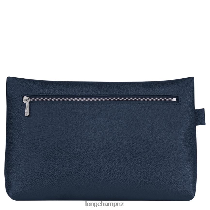 Men Navy Longchamp Le Foulonne Toiletry case Bags L06408871