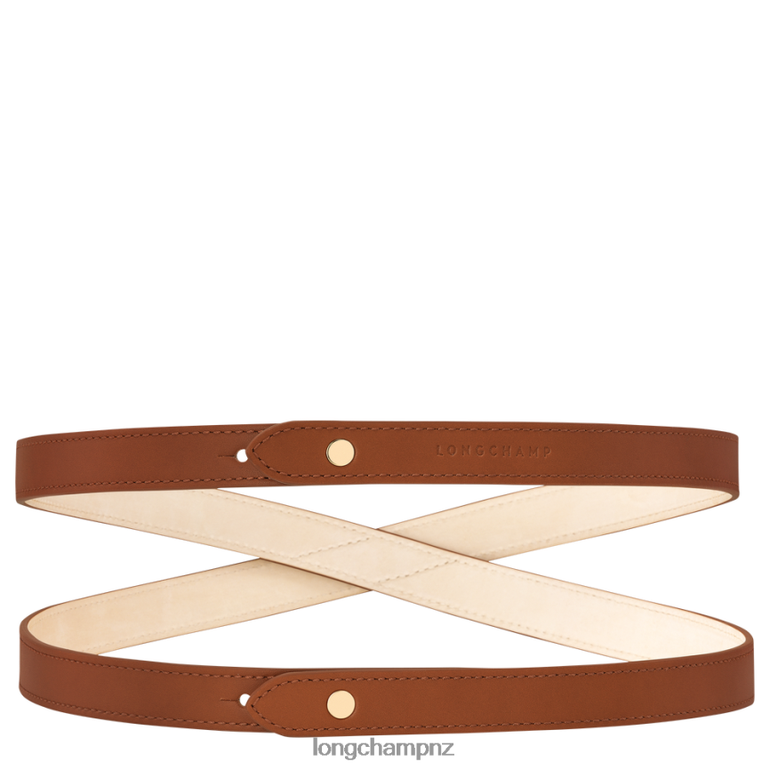 Women Cognac Longchamp Box-Trot belt Accessories L06408946