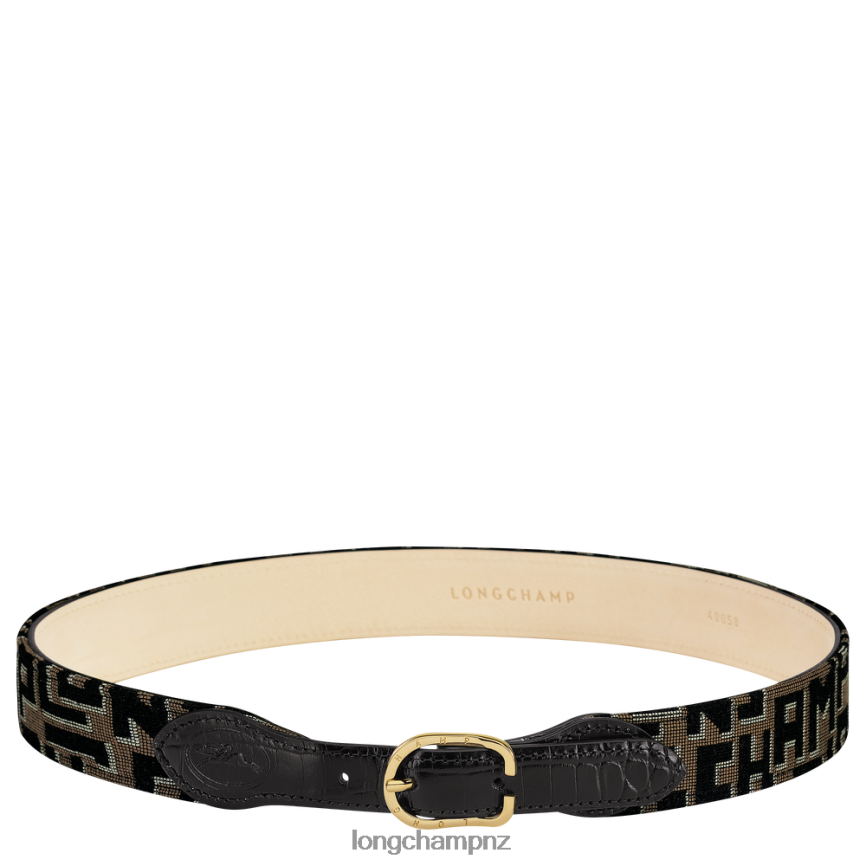 Women Taupe/Black Longchamp 1980 belt Accessories L06408930