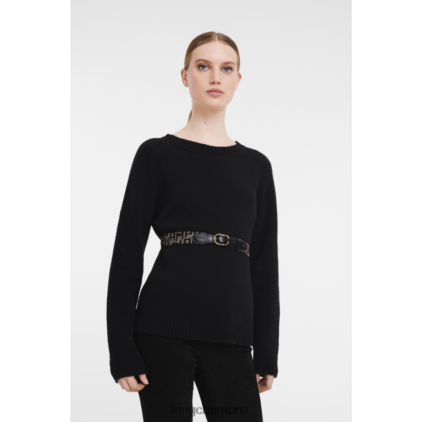 Women Taupe/Black Longchamp 1980 belt Accessories L06408931