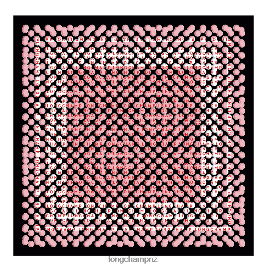 Women Black Longchamp Spring/Summer 2023 Collection Silk scarf 50 Accessories L064081014