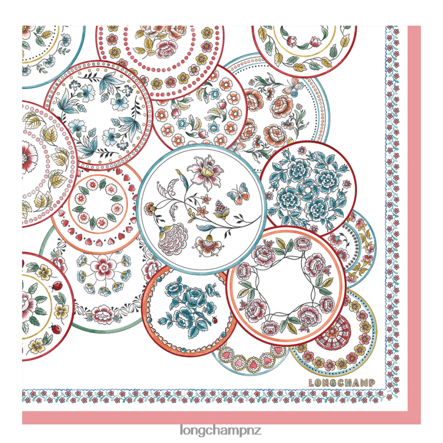 Women Ivory Longchamp Spring/Summer Collection 2022 Silk scarf Accessories L064081042