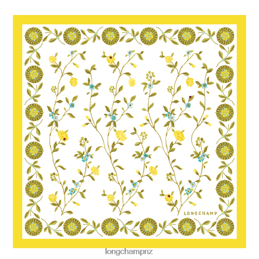 Women Lemon Longchamp Spring/Summer 2023 Collection Silk scarf 50 Accessories L064081019
