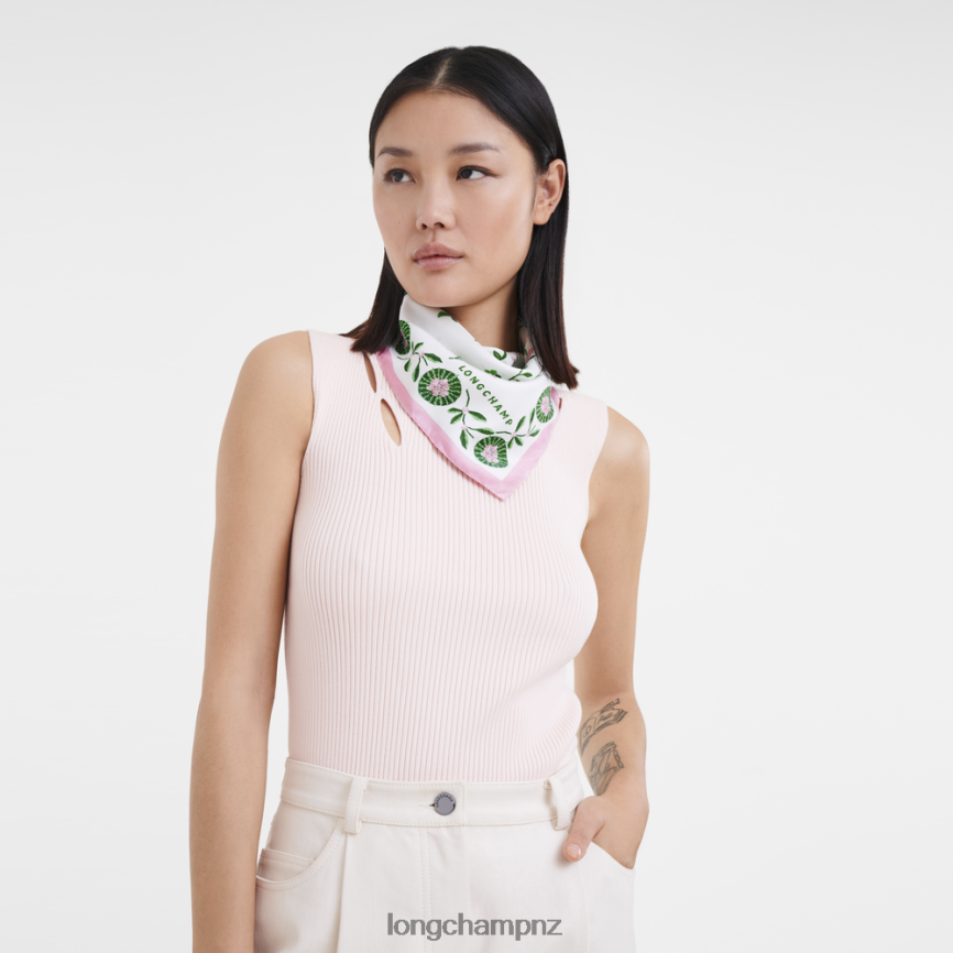 Women Pink Longchamp Spring/Summer 2023 Collection Silk scarf 50 Accessories L064081018