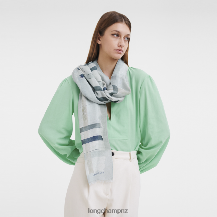 Women Aqua Longchamp Spring/Summer 2023 Collection Stole Accessories L06408995