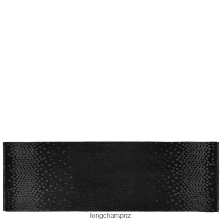 Women Black Longchamp Spring/Summer 2023 Collection Stole Accessories L06408991