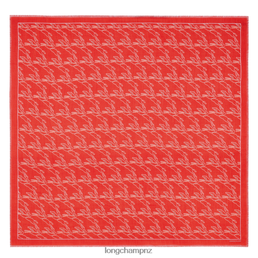 Women Pink Longchamp Spring/Summer 2023 Collection Stole Accessories L06408987