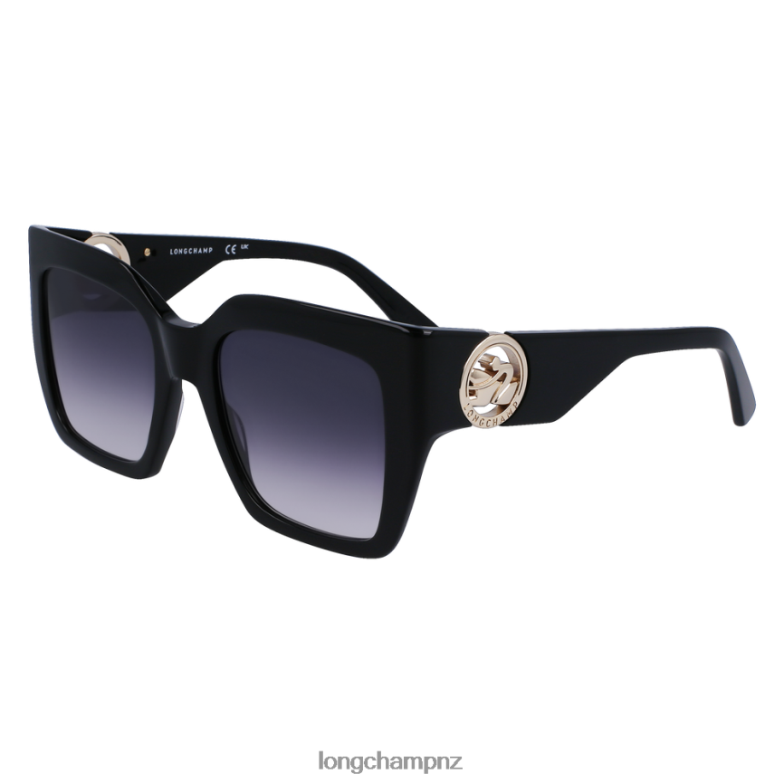 Women Black Longchamp Spring/Summer Collection 2023 Sunglasses Accessories L06408881