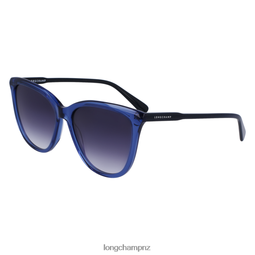 Women Blue Longchamp Fall/Winter 2022 Collection Sunglasses Accessories L06408905