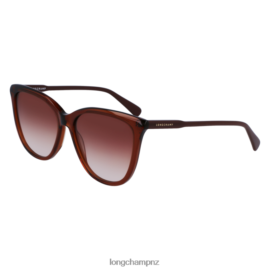 Women Brown/Beige Longchamp Fall/Winter 2022 Collection Sunglasses Accessories L06408906