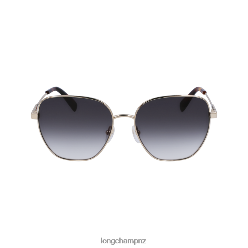 Women Gold Green Longchamp Spring/Summer Collection 2023 Sunglasses Accessories L0640815