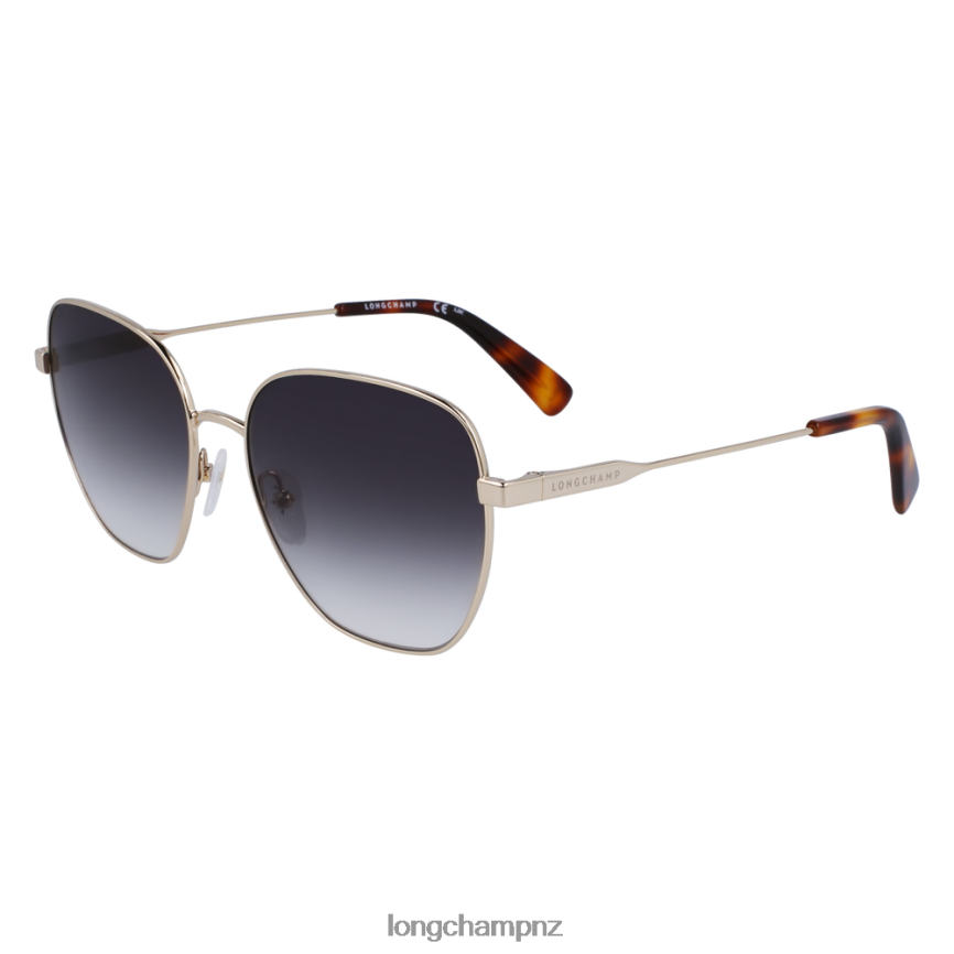 Women Gold Green Longchamp Spring/Summer Collection 2023 Sunglasses Accessories L0640815