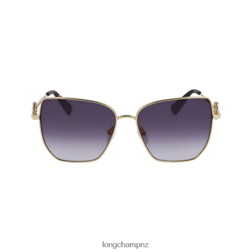 Women Gold/Violet Longchamp Spring/Summer Collection 2023 Sunglasses Accessories L06408884