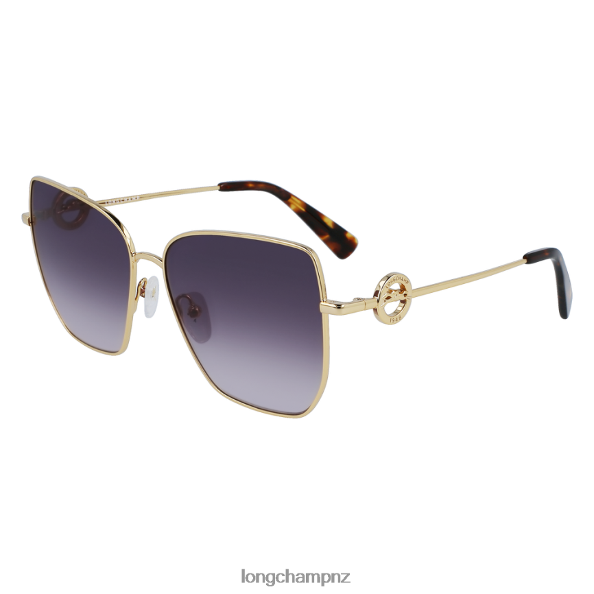 Women Gold/Violet Longchamp Spring/Summer Collection 2023 Sunglasses Accessories L06408884