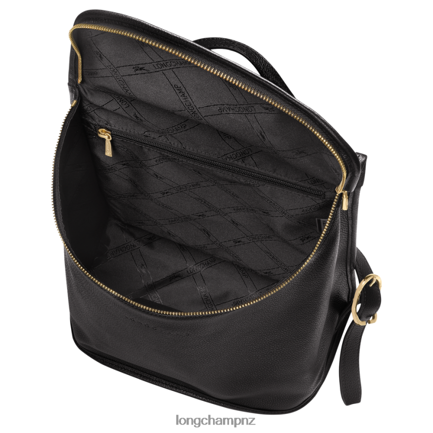 Women Black Longchamp Le Foulonne Backpack Bags L06408426
