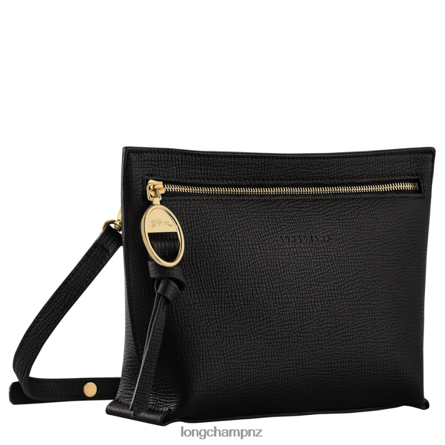 Women Black Longchamp Mailbox Crossbody bag Bags L06408306