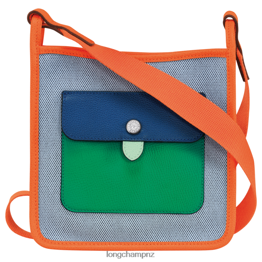 Women Blue/Orange Longchamp Le Foulonne Crossbody bag Bags L06408259