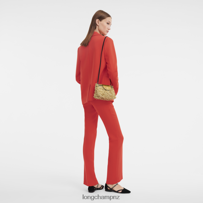 Women Gold Longchamp Le Pliage Collection Crossbody bag Bags L06408222