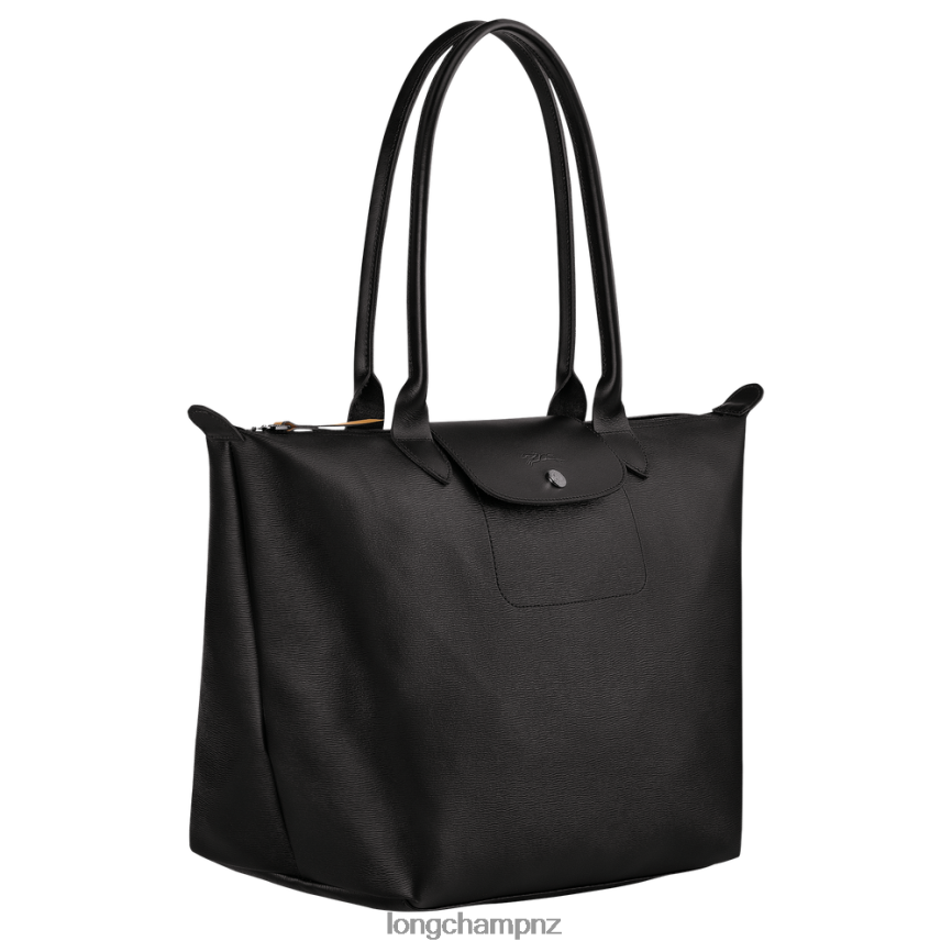 Women Black Longchamp Le Pliage City Tote bag Bags L06408348