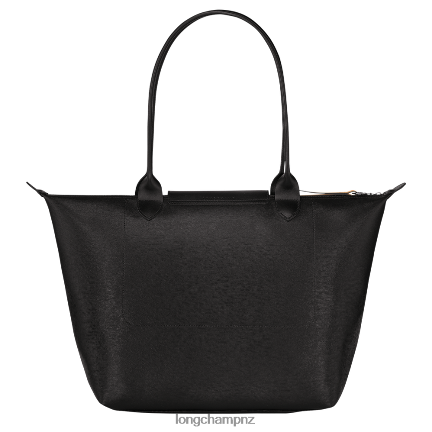 Women Black Longchamp Le Pliage City Tote bag Bags L06408348