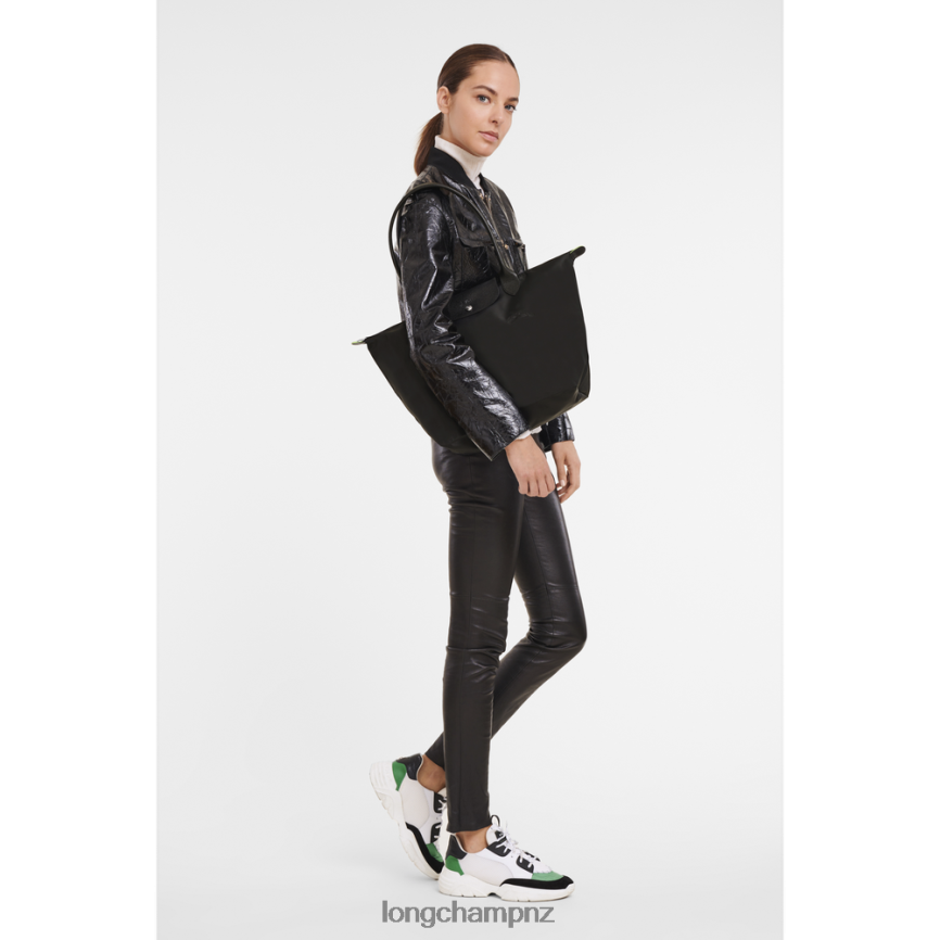 Women Black Longchamp Le Pliage Green Tote bag Bags L0640830