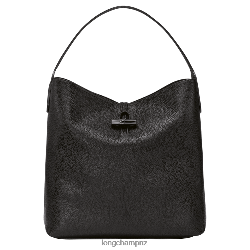 Women Black Longchamp Roseau Essential Hobo bag Bags L06408356