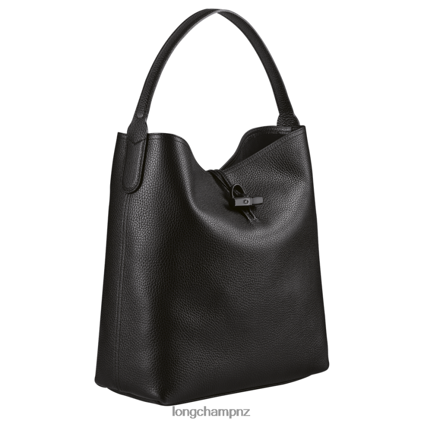 Women Black Longchamp Roseau Essential Hobo bag Bags L06408356