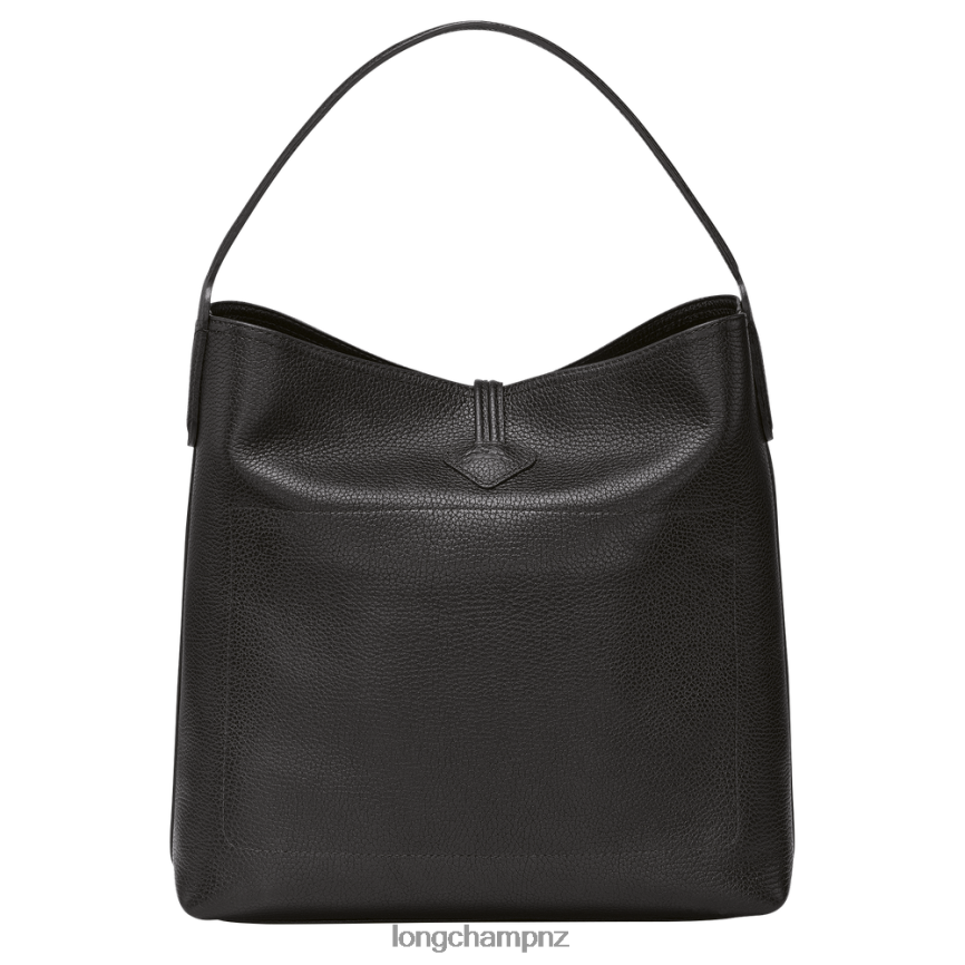 Women Black Longchamp Roseau Essential Hobo bag Bags L06408356