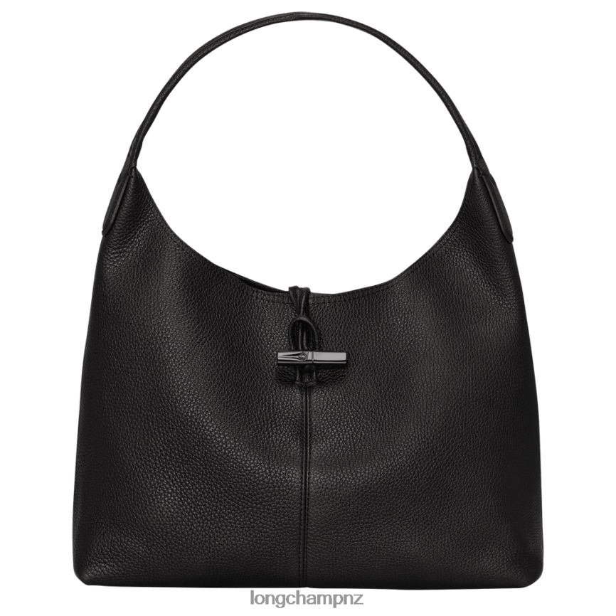 Women Black Longchamp Roseau Essential Hobo bag Bags L06408357