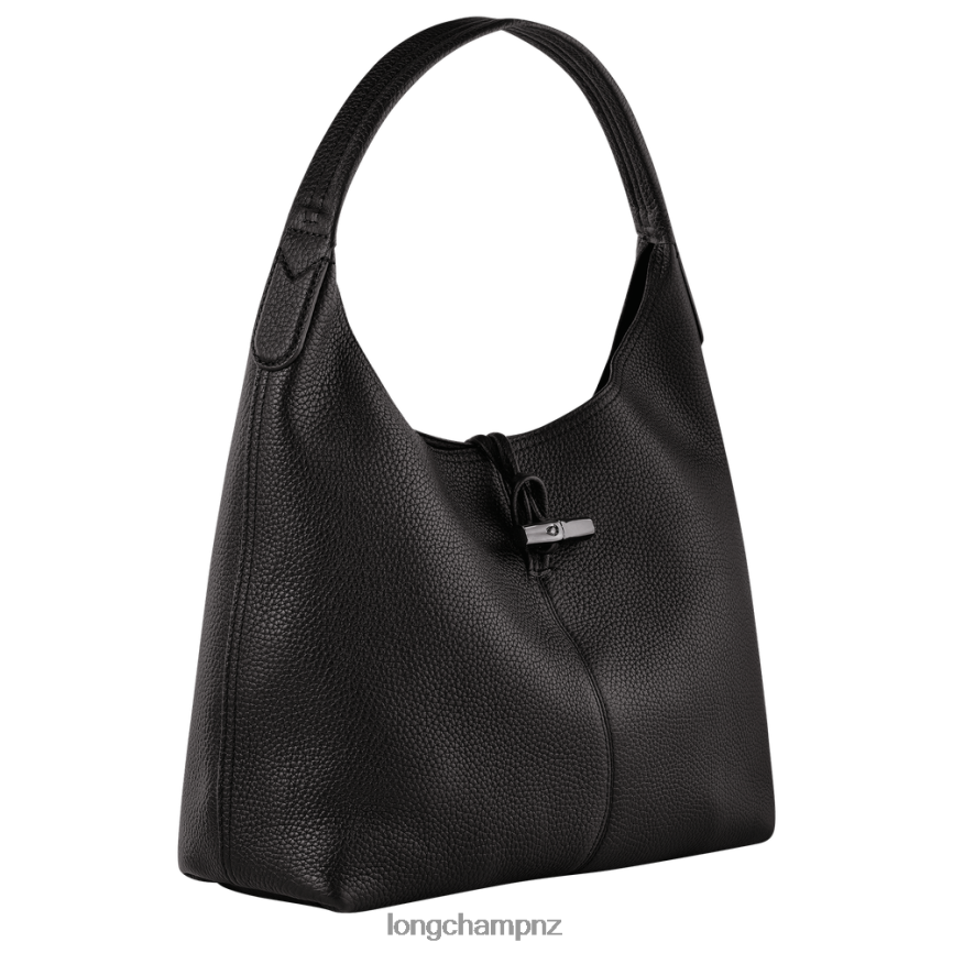 Women Black Longchamp Roseau Essential Hobo bag Bags L06408357