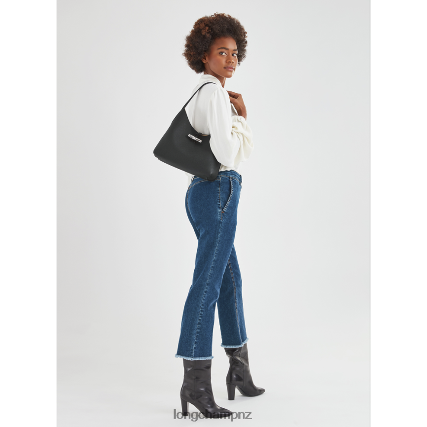 Women Black Longchamp Roseau Hobo bag Bags L06408375