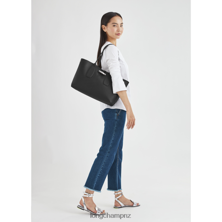 Women Black Longchamp Roseau Tote bag Bags L06408368