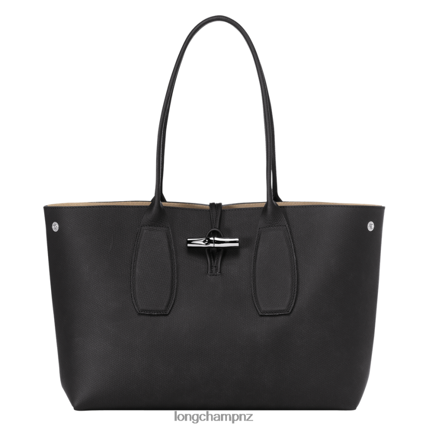 Women Black Longchamp Roseau Tote bag Bags L06408368