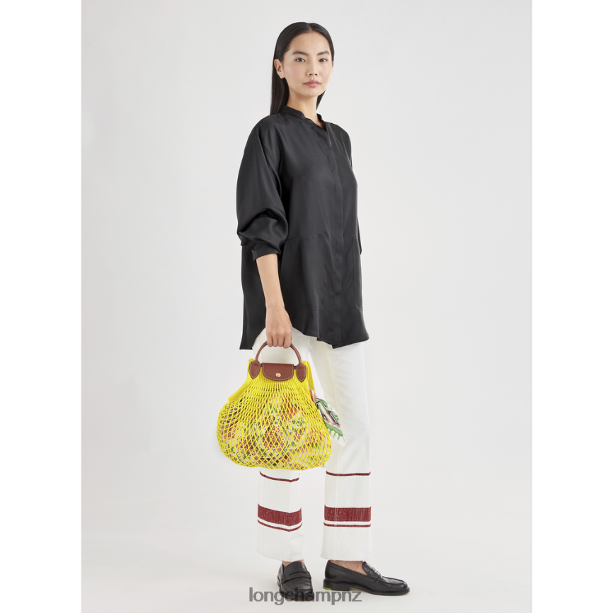 Women Lemon Longchamp Le Pliage filet Mesh bag Bags L064082