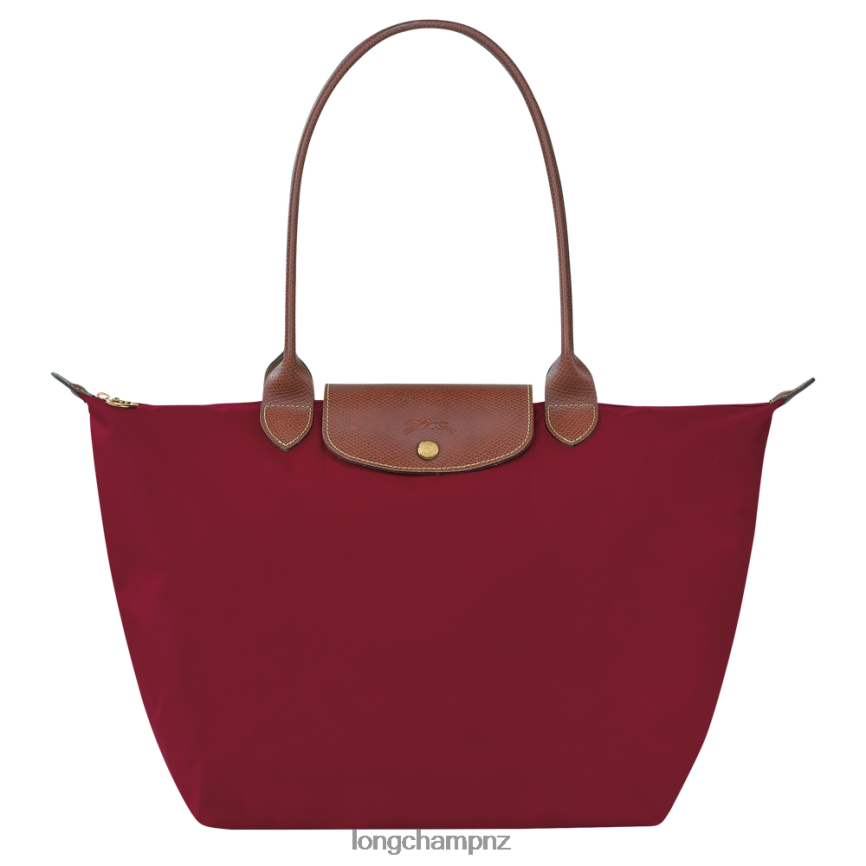 Women Red Longchamp Le Pliage Original Tote bag Bags L06408416