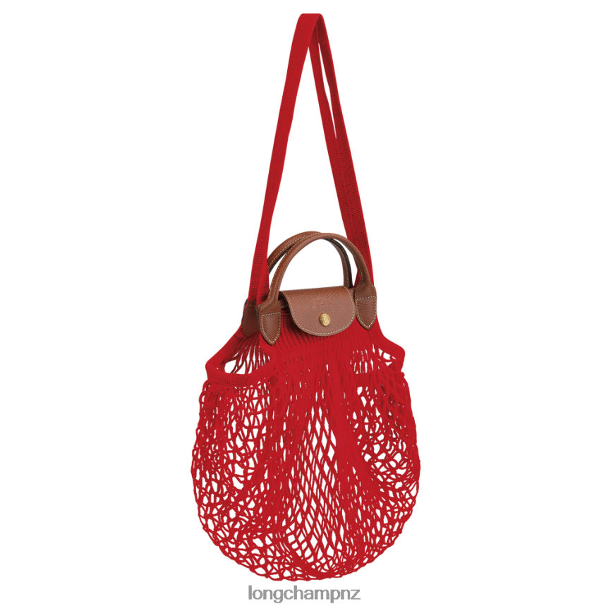 Women Red Longchamp Le Pliage filet Mesh bag Bags L064084