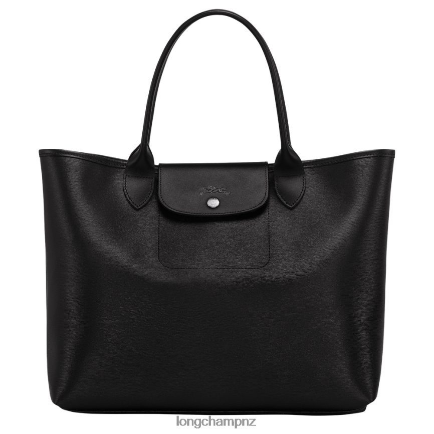 Women Black Longchamp Le Pliage City Tote bag Bags L0640883
